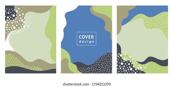 Set of abstract creative artistic banners. Universal templates. Good for greeting card , invitations, flyers, poster, cover, brochure and other graphic design.