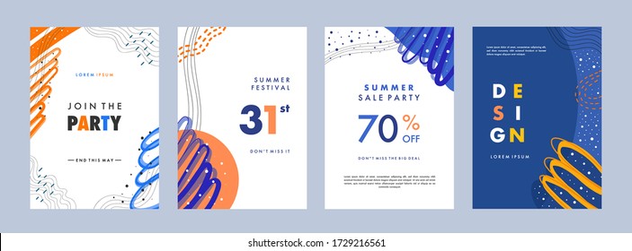 Set of abstract creative artistic templates. Universal cover Designs for Annual Report, Brochures, Flyers, Presentations, Leaflet, Magazine.