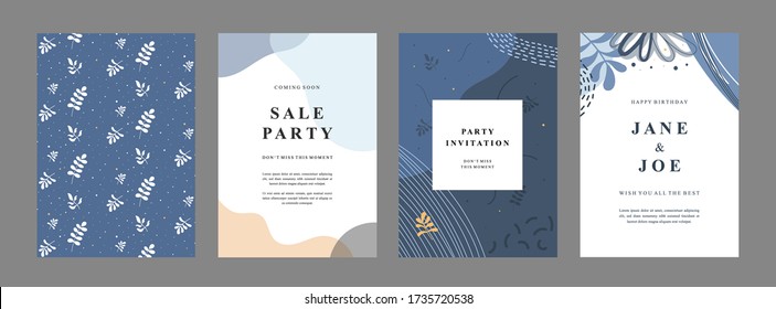 Set of abstract creative artistic templates. Universal cover Designs for Annual Report, Brochures, Flyers, Presentations, Leaflet, Magazine.