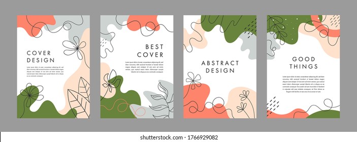Set of abstract creative artistic templates. Universal cover Designs for Annual Report, Brochures, Flyers, Presentations, Leaflet, Magazine.