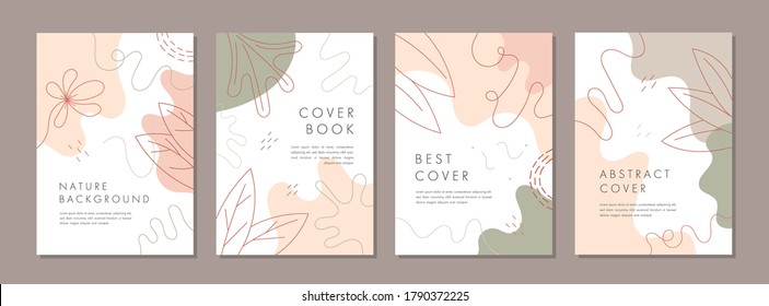 Set of abstract creative artistic templates with autumn concept. Universal cover Designs for Annual Report, Brochures, Flyers, Presentations, Leaflet, Magazine.