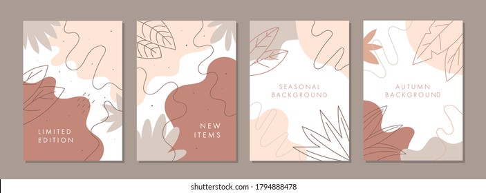 Set of abstract creative artistic templates with nature concept. Universal cover Designs for Annual Report, Brochures, Flyers, Presentations, Leaflet, Magazine.