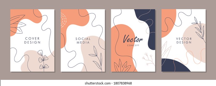 Set of abstract creative artistic templates. Universal cover Designs for Annual Report, Brochures, Flyers, Presentations, Leaflet, Magazine, Stories.
