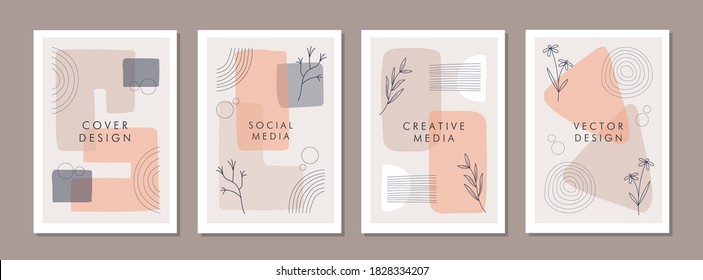 Set of abstract creative artistic templates. Universal cover Designs for Annual Report, Brochures, Flyers, Presentations, Leaflet, Magazine.