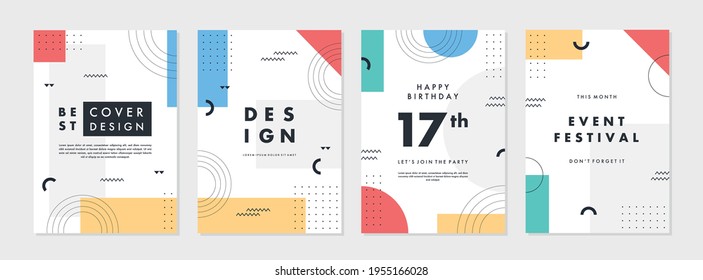 Set of abstract creative artistic templates. Universal cover Designs for Annual Report, Brochures, Flyers, Presentations, Leaflet, Magazine.