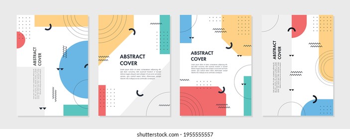 Set of abstract creative artistic templates. Universal cover Designs for Annual Report, Brochures, Flyers, Presentations, Leaflet, Magazine.