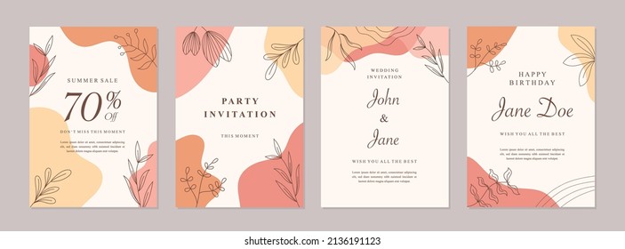 Set of abstract creative artistic templates. Universal cover Designs for Annual Report, Brochures, Flyers, Presentations, Leaflet, Magazine.