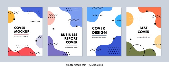 Set of abstract creative artistic templates. Universal cover Designs for Annual Report, Brochures, Flyers, Presentations, Leaflet, Magazine.