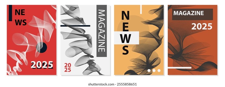 Set abstract creative artistic templates. minimalis artistic design. Suitable for cover book, poster, business card, invitation, flyer, brochure, post in social media.