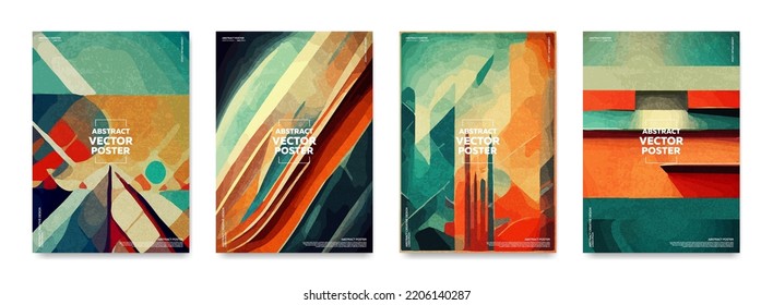 A set of Abstract, creative backgrounds. For banners, posters, covers, booklets, etc. Vector.