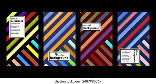 Set Of Abstract Creative Backgrounds, Hand drawn various Textured abstract shapes, coloful doodle objects, Contemporary modern trendy illustrations. Every background is isolated