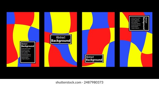 Set Of Abstract Creative Backgrounds, Hand drawn various Textured abstract shapes, coloful doodle objects, Contemporary modern trendy illustrations. Every background is isolated