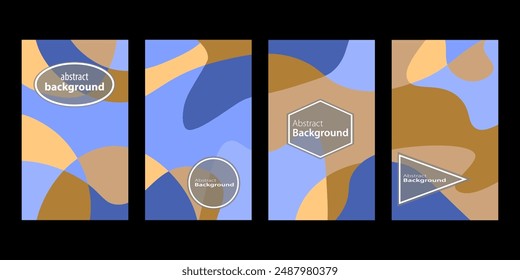 Set Of Abstract Creative Backgrounds, Hand drawn various Textured abstract shapes, coloful doodle objects, Contemporary modern trendy illustrations. Every background is isolated