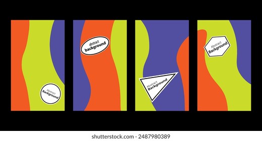 Set Of Abstract Creative Backgrounds, Hand drawn various Textured abstract shapes, coloful doodle objects, Contemporary modern trendy illustrations. Every background is isolated