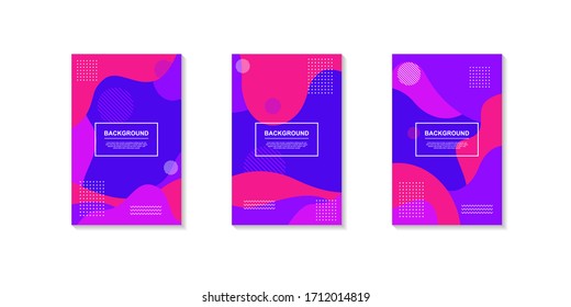 Set of abstract creative backgrounds in minimal trendy style with geometric element. Social media stories templates. Vector