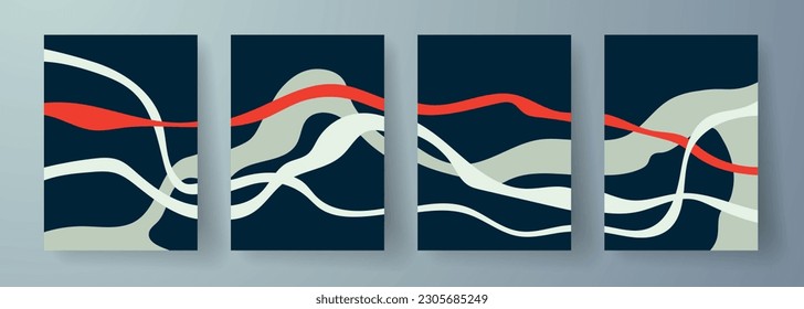 set of abstract creative backgrounds in minimal trendy style. element for Design Gift Cards, Flyers and Brochures, Wallpapers, Branding, Business Cards, Social Media And Other Projects. Eps10 vector