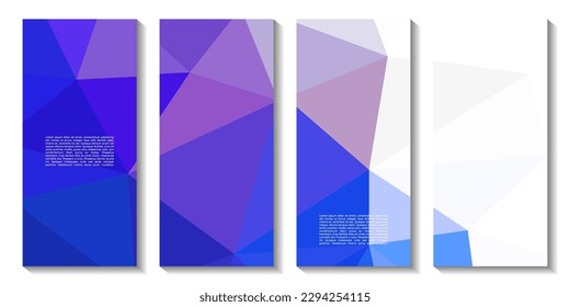 conjunto de folletos creativos abstractos con ilustración vectorial de fondo colorido