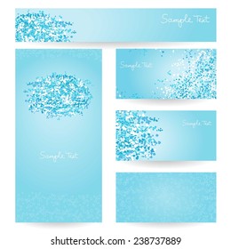 Set of abstract creative business cards design.