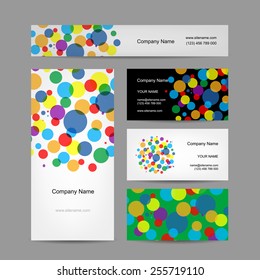 Conjunto de design de cartões de visita criativos abstratos, ilustração vetorial