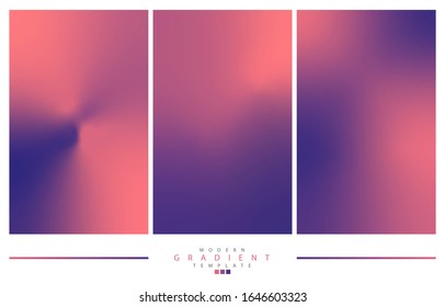 Set of abstract creative gradient concept multicolored blurred background . For Web and Mobile Applications, art illustration template design, business infographic and social media, modern decoration.