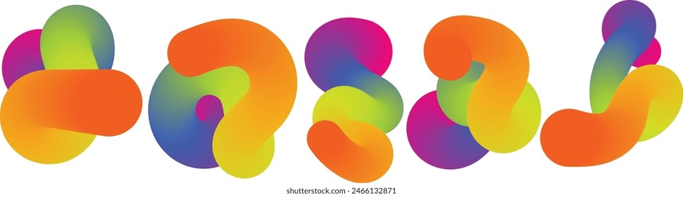 set abstract creative minimalist colorful line