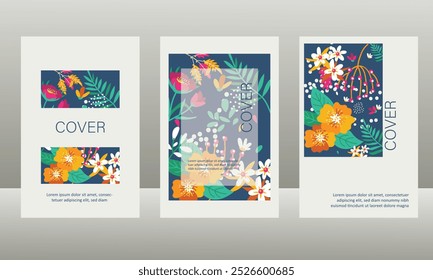 A set of abstract creative templates featuring minimalist geometric patterns, bold typography, gradient waves, abstract brush strokes, and monochrome overlays—ideal for posters, cards, flyers, banners