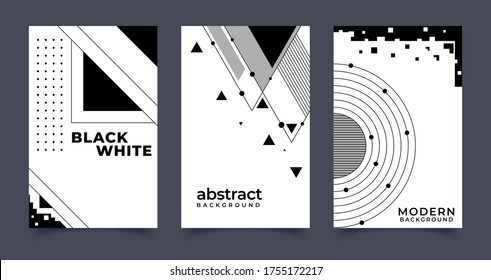 Conjunto de plantillas artísticas universales creativas abstractas. Bien por el afiche, la tarjeta, la invitación. Ilustración del vector