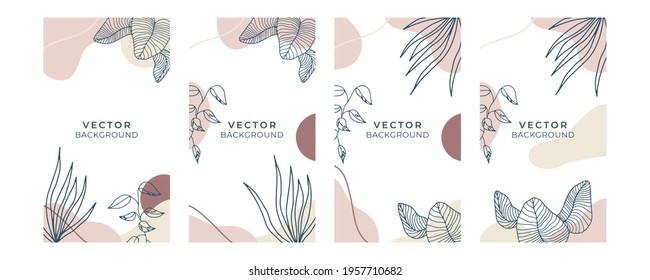 Set of abstract creative universal artistic templates. Good for poster, card, invitation, flier, cover, banner, placard, brochure and other graphic design