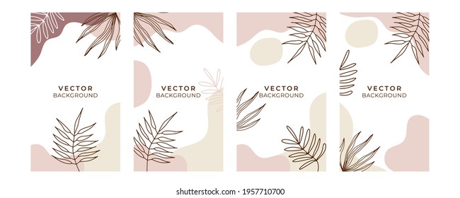 Set of abstract creative universal artistic templates. Good for poster, card, invitation, flier, cover, banner, placard, brochure and other graphic design