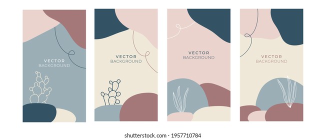 Set of abstract creative universal artistic templates. Good for poster, card, invitation, flier, cover, banner, placard, brochure and other graphic design