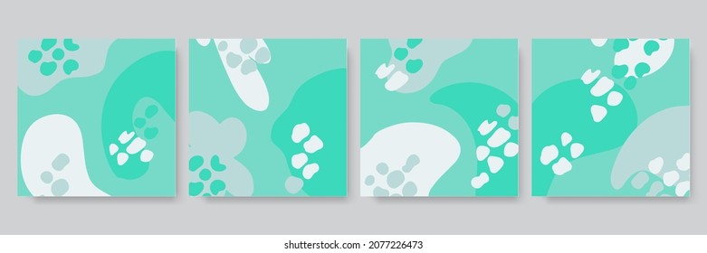 Set of abstract creative universal artistic templates. Good for poster, card, invitation, flyer, cover, banner, placard, brochure and other graphic design