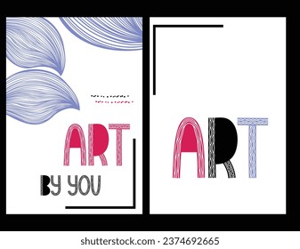 Conjunto de plantillas artísticas universales creativas abstractas. Ideal para carteles, tarjetas, invitaciones, volantes, portadas, banner, carteles, folletos y otros diseños gráficos. diseño artístico 