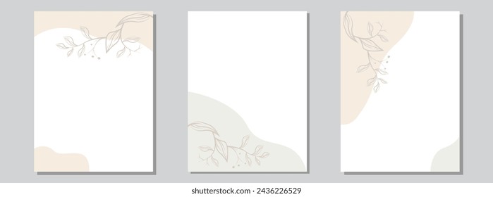 Set of abstract creative universal artistic pastel color templates. Good for poster, card, invitation, flier, cover, banner, placard, brochure and other graphic design