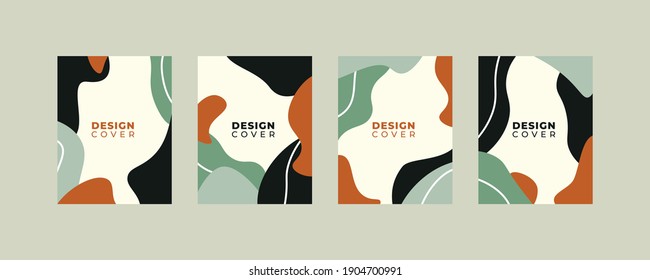 Set of abstract creative universal cover design templates. Vector illustration.	
