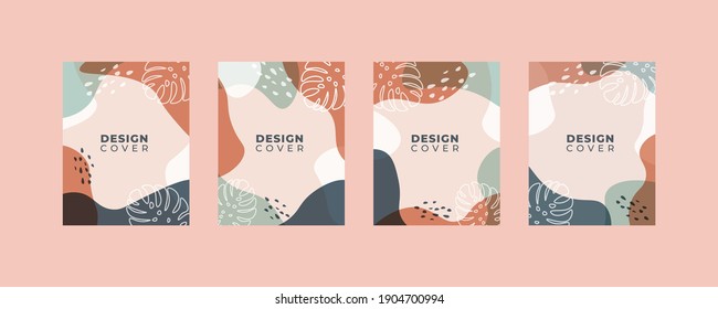 Set of abstract creative universal cover design templates. Vector illustration.	
