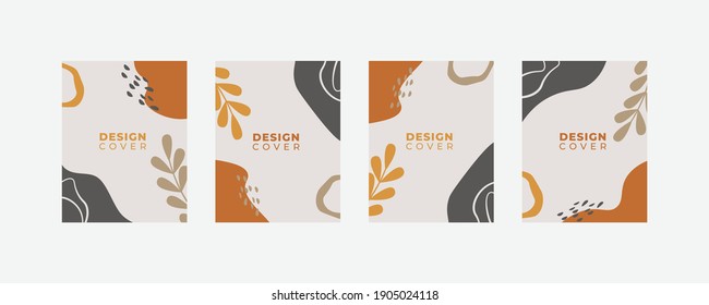 Set of abstract creative universal cover design templates. Vector illustration.	
