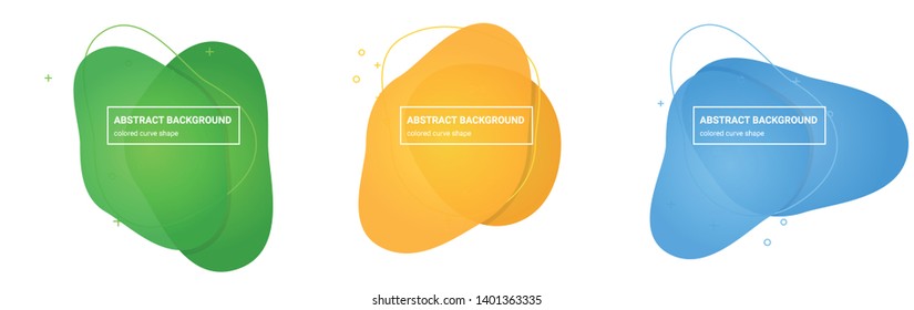 Set of abstract curve shapes background templates in Light-Atlantis, Light-Apple, Light-My-Sin, Light-Sunglow, Light-Picton-Blue, Light-Jordy-Blue gradients colors for logo, flyer, website etc.