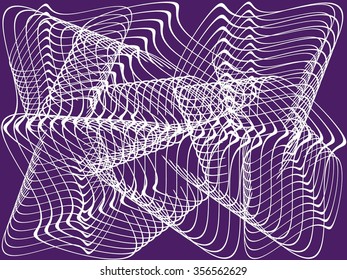 Set of Abstract curved lines sphere. Vector background