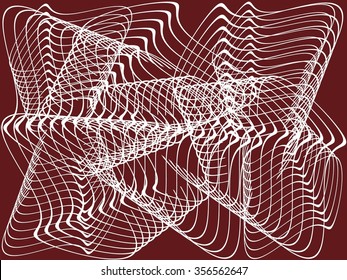 Set of Abstract curved lines sphere. Vector background