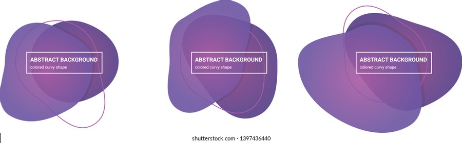 Set of abstract curvy shapes background teplates in Tapestry, Affair colors for banners, flyers, websites, brochures etc.