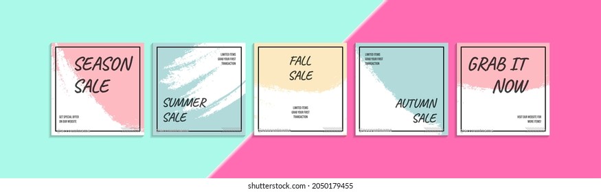 Set an abstract, cute feed background. modern art Scandinavian design style. Chic pastel background. Hand-drawn Abstract Organic shapes background.