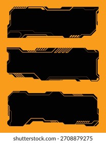 Conjunto de marcos futuristas cyberpunk abstractos