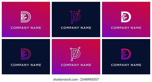 definir o logotipo da tecnologia D abstrata