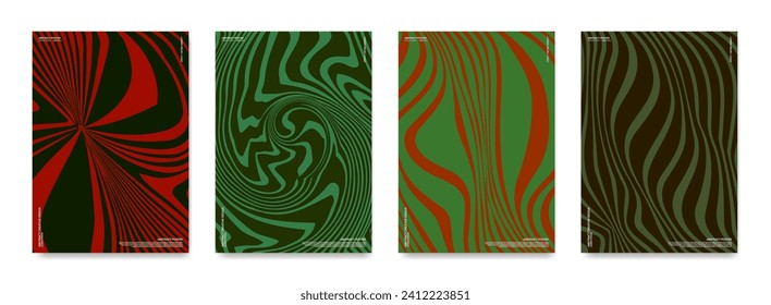 Un conjunto de orígenes oscuros abstractos con rayas multicolores.