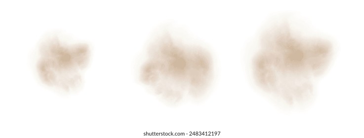 Set von abstrakten dunklen moderaten orangefarbenen Wasserfarben Wasserspritzer auf einem weißen Hintergrund. Vektorgrafik Aquarell Textur in Salatfarbe. Farbpinsel färbt. Orangefarbener Spritzer-Fleck. Aquarell Pastellspritzer
