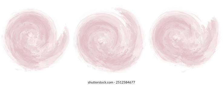 Set von abstraktem dunklem, mittelrotem Aquarell-Wassersplash auf weißem Hintergrund. Vektor Aquarell Textur in Salatfarbe. Farbpinselfleck. Roter Splatter-Spot. Aquarell-Pastell-Spritzer