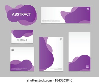 set of abstract decorative vector design for professional web or print element. attractive headlines, header, cover, banner and roll banner, business card, poster, and social media feed template