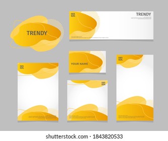 set of abstract decorative vector design for professional web or print element attractive headlines, header, cover, banner and roll banner, business card, poster, and social media feed template