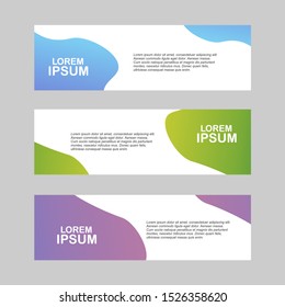 set of abstract design banner template vector illustration