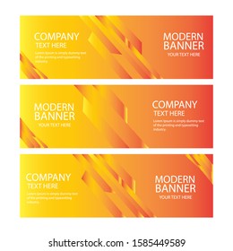 Set of abstract design banner template